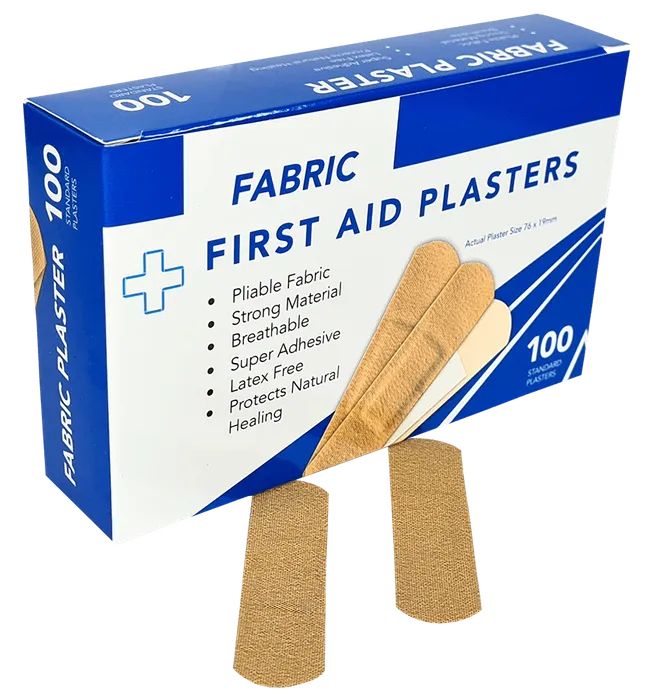 Fabric Regular Plasters Skin Colour 19mm x 76mm 100's & 50's Boxed
