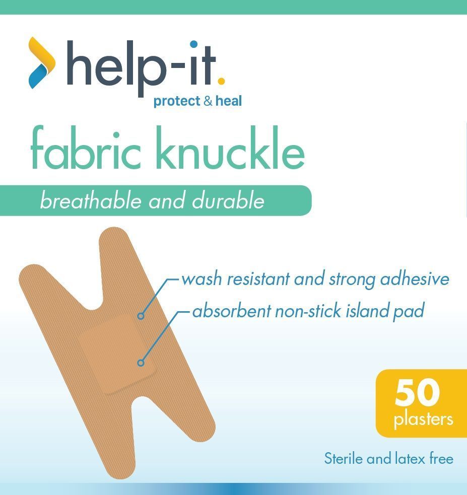 Help-It Fabric Knuckle Plasters 50 per box