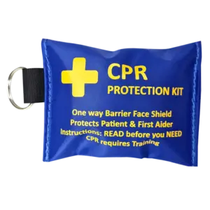 CPR Key Ring Pouch Blue – with CPR Shield