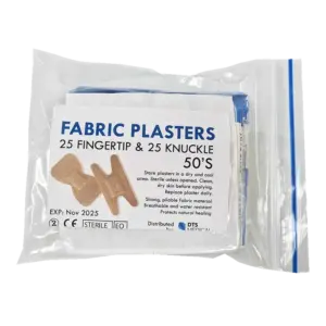 Fabric Finger Plasters 25 and 25 Fabric Knuckle Plasters