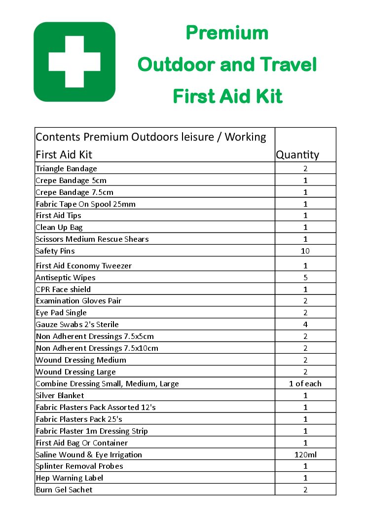 First Aid Kit Premium Outdoor / Travel Home & Leisure in soft pack - Image 2