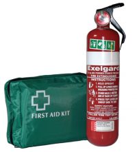 First Aid Kit With Fire Extinguisher
