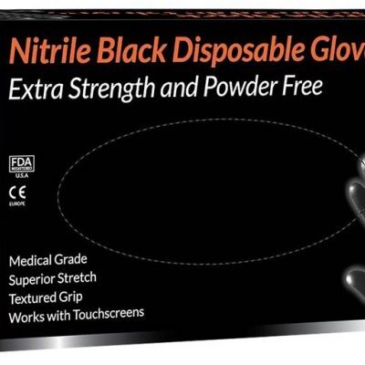 Nitrile Black Disposable Gloves
