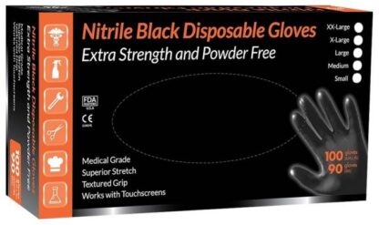 Nitrile Black Disposable Gloves