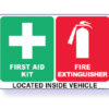 First Aid and Fire Extinguisher Sign
