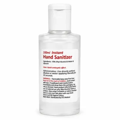 Hand Sanitiser 100ml squeezy bottle
