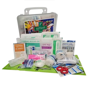 First Aid Kit - Essentials Industrial and Marine in Clear Plastic Box