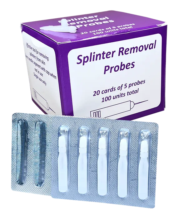 Splinter Removal Probes, Sterile, Individually Foil Sealed First Aid