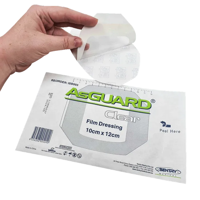 Clear Waterproof plain dressing 10x12cm single