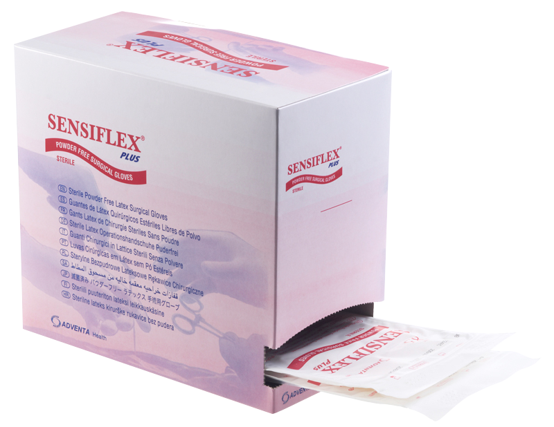 Adventa Sensiflex Sterile Latex Gloves Powder Free Size 8.5 - pair/box of 50