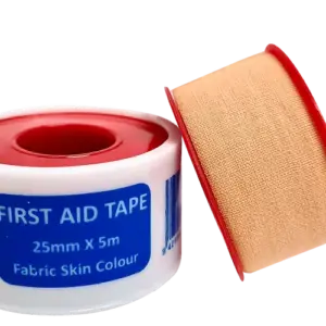 Fabric First Aid Medical Tape Skin Colour, 25mm x 5m Cap and Spool