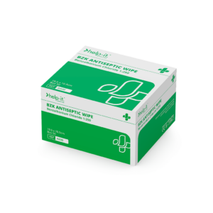 Help-It BZK Antiseptic Wipes Box 50